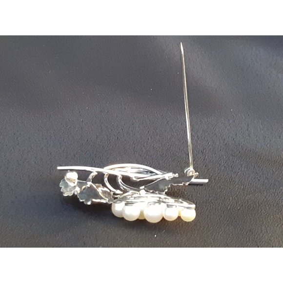 VINTAGE KREMENTZ CULTURED PEARL GRAPE CLUSTER BROOCH AND SCREW BACK EARRINGS SET - Picture 4 of 8